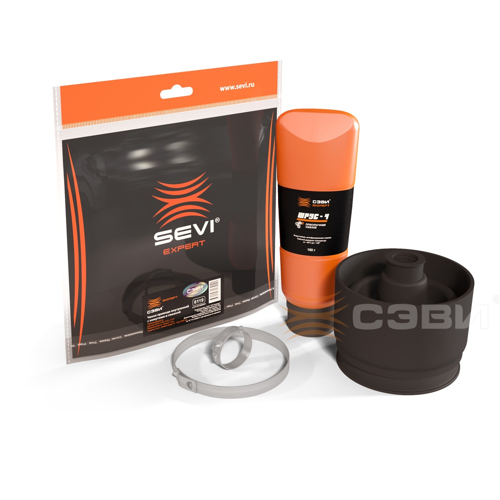SEVI 6119 Чехол привода внутренний с хомутами и смазкой 160 гр. для ам ВАЗ: 2121, 2131, 2120